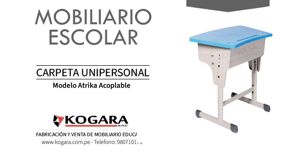 Atrika Carpeta Escolar Atrika Acoplable - Mobiliario Educativo | Kogara sac